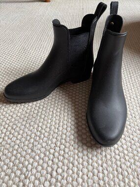 Sam Edelman | Tinsley Short Rubber Rain Boots Black Classic Matte | Size 9